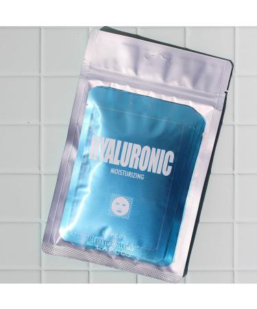 LAPCOS Hyaluronic Acid Sheet Mask 5-Pack - Daily Hydrating Face Mask for Nourished Skin | Korean Beauty Favorite - Buy Online on GoSupps.com
