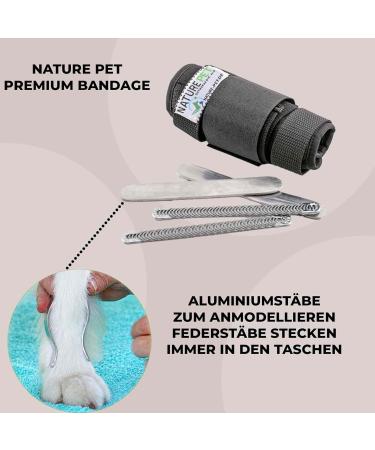 NATURE PET Premium - Dog Carpal Splint/Dog Brace/Front Legs - Grey - L - Buy Online on GoSupps.com