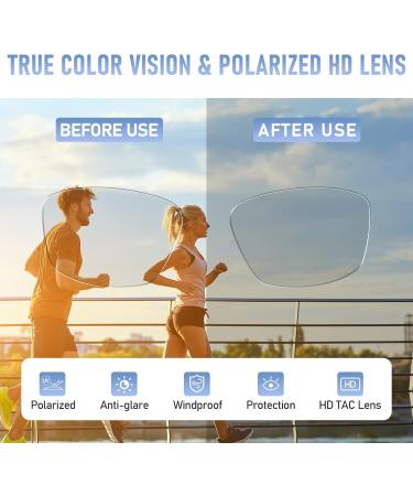 Chereeki Bicycle Glasses for Men & Women - TR90 Unbreakable Polarized Sunglasses with UV400 Protection | Sports Cycling Golf Baseball Walking & Fishing - Buy Online on GoSupps.com