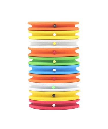 SAMSFX Fishing Line Storage Fishing Snell Leader Rigs Foam Spool for Fly Fishing Tippet Holder Line Organizer Storage Accessories 10PCS Rigging Foams Multicolor - 66mm/2.6in