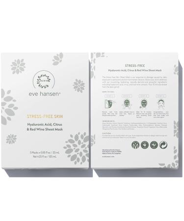 Eve Hansen Hyaluronic Face Mask Sheets - 5-Pack for Deep Hydration & Antioxidant Protection - Suitable for All Skin Types - Buy Online on GoSupps.com