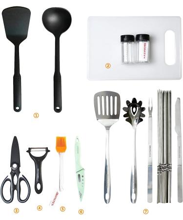 IRONSTEN Camping Cooking Utensils Set - Portable Cookware Kit for RV, Tent, and Outdoor Picnics - Buy Online on GoSupps.com