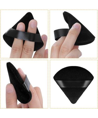 WLLHYF 6-Piece Triangle Powder Puff Set with Soft Velour for Makeup Application - Black & Dark Pink - Buy Online on GoSupps.com