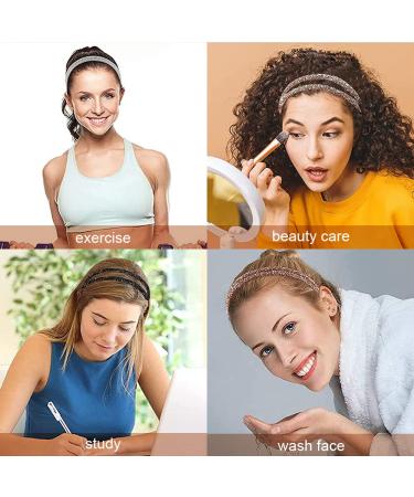Shop Stylish Strass Hair Bands | Double Crystal Rhinestone Headbands for Women & Girls - Silver Black & Champagne - Buy Online on GoSupps.com