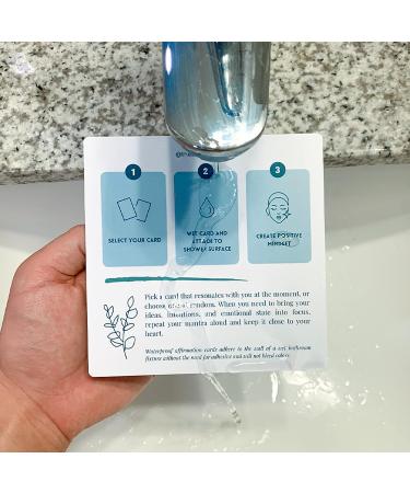 Self Care Shower Affirmation Cards - Waterproof & Empowering Quotes for Women - Daily Motivational Routine Set for Stress Relief - Stick on Shower or Mirror - Buy Online on GoSupps.com