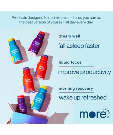 More Labs Dream Well 5MG Melatonin Holistic Sleep Drink Solution Non-Habit Forming with 5HTP Lemon Balm Jujube Seed Glycine (Pack of 12) 3.4 Fl Oz (Pack of 12) - Buy Online on GoSupps.com