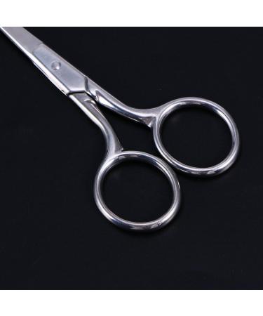 Heallily 2pcs Eyebrow Scissors Stainless Steel Facial Hair Trimmer Scissors with Sharp Edge Blades for Men Women Eyelashes Moustache Nose Hair Beard Silver  - Buy Online on GoSupps.com