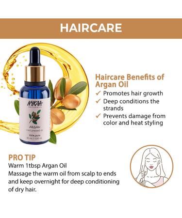 Buy Nykaa Naturals 100% Pure Cold Pressed Argan Oil for Women 1 oz | International Shipping Available - Buy Online on GoSupps.com