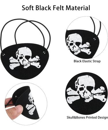 Buy Geyoga 36 Pirate Eye Patches for Kids | Black Felt Captain Masks | Bulk Cosplay Props for Halloween & Pirate Parties | Age 6 - Buy Online on GoSupps.com