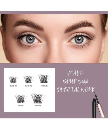 45 Cluster Individual False Eyelashes Extension Kit with Glue - DIY Wispy Fluffy Lash Clusters for Reusable Natural Soft Look - C CC D Curl 10-16MM - i-45 Clusters - Buy Online on GoSupps.com