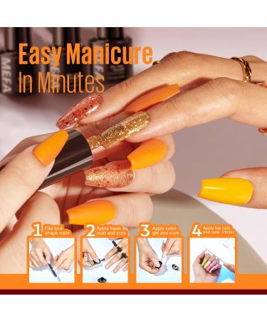 MEFA Brown Gel Nail Polish Set 12 Colors Autumn Winter Red Orange Gel Polish Set Soak Off UV Led Green Nail Gel Manicure at Home DIY Salon for Women - Buy Online on GoSupps.com