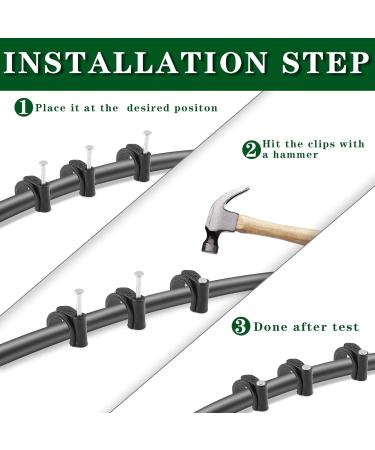 Rierdge 100 Pack Half Clamps J-Hook with Nails - 1/2 & 3/4 Inch Black PEX Support Holder for Pipe Fastening (12mm & 20mm) - Buy Online on GoSupps.com