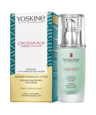 Yoskine Okinawa Green Caviar Serum Face for fold 30 ml - Face serum with green caviar - Vitamin C serum - Effective facial care - Anti Aging Face Serum - Face Skincare