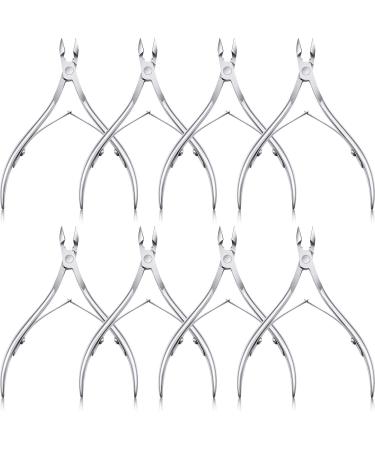 8 Pieces Cuticle Nippers Stainless Steel Cuticle Trimmer Pointed Blade Cuticle Cutter Clipper Dead Skin Remover Scissors Manicure Tools for Fingernails and Toenails (Silver) - Buy Online on GoSupps.com