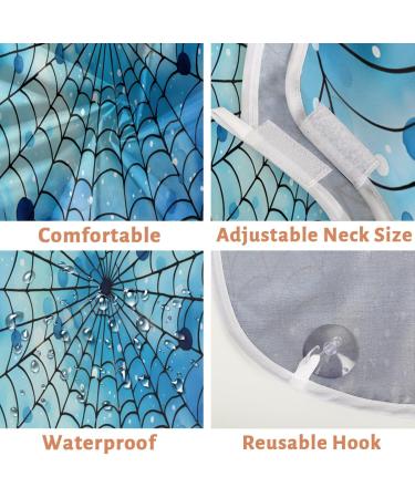 Buy Geometric Reticulation Apron | Abstract Beard Hair Catcher for Men | Perfect Father's Day & Christmas Gift for Dad | Beard Bib with Suction Cups - Blue - Buy Online on GoSupps.com