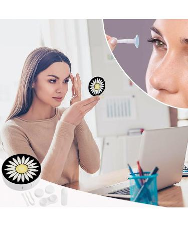 Daisy Floral Contact Lens Case - Portable Travel Lens Box with Mirror | Shop Internationally - Buy Online on GoSupps.com
