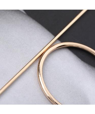 Artio Minimalist gold hair accessories brass hair clip for women and girls (Gold) Free size