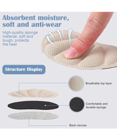 6-Piece Premium Heel Cushion Inserts | Heel Protection Pads for Men | Boot Shoe Filler & Protector - Gray Black Skin Colors - Buy Online on GoSupps.com