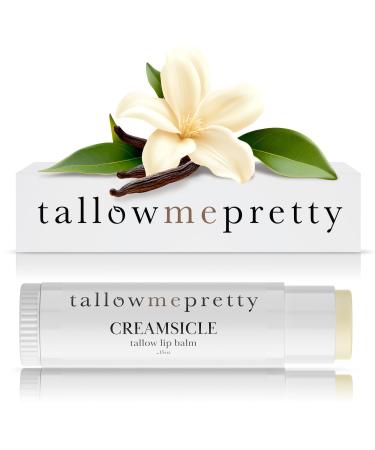 Creamsicle Lip Balm Luxuriously Soothing & Protective Tallow Lip Balm w/Nutrient-Rich Tallow Vanilla Bean Sweet Orange Essential Oil & More Non-Toxic Lip Care USA Made .15 Oz. Creamsicle 1 Count (Pack of 1)