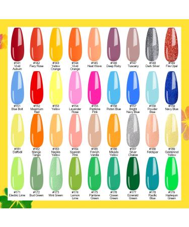 Lavender Violets 42 Piece Gel Nail Polish Set with Fluorescent Finish - UV/LED Soak-Off Formula - Includes Glossy, Matte, Diamond, and Glow in the Dark Top Coats - Full Range Shades - C955 Sunflowers - Buy Online on GoSupps.com