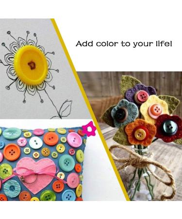 Greentime Mixed Color Round Resin Buttons - 600-700 PCS Assorted Sizes for Crafts & Sewing DIY - Rainbow Handmade Ornament Buttons - Buy Online on GoSupps.com
