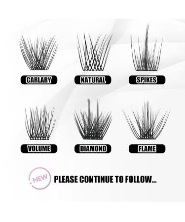 CarLary DIY Eyelash Extensions - 40 Mini Cluster Lashes | Wispy Fluffy C Curl Pack 14mm - Buy Online on GoSupps.com