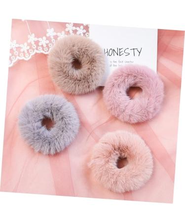 minkissy Fuzzy Fur Scrunchies 5pc Girl Scrunchies Hair Ribbons for Women Rabbit Furry Hair Ties Fluffy Hair Ties Women's Hair Accessories Hair Rope Headband Miss The Bubble Fur Hair Bobbles - Buy Online on GoSupps.com