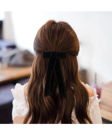 Lurrose Large Bowknot French Barrettes Hair Clip for Women and Girls - Black - Buy Online on GoSupps.com