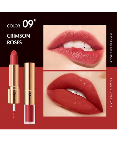 Kuailego Rose Gold 2-in-1 Matte & Liquid Lipstick Set - Nude Shade, Long-Lasting, Waterproof Velvet Finish (09) - Buy Online on GoSupps.com