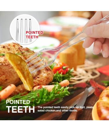 80 Pack Clear Heavy Duty Disposable Plastic Forks for Parties - Buy Online on GoSupps.com
