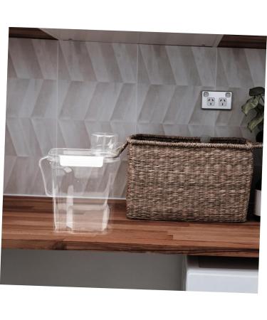 TOBBOMEY 4pcs Laundry Storage Box Lotion Fabric Softener Liquid Soap Dispensers Transparent Plastic - Buy Online on GoSupps.com