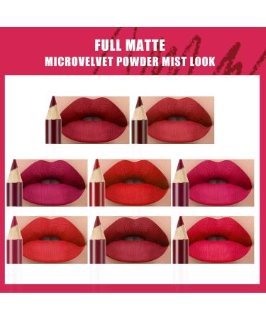 Beteligir 8 Colors Matte Lip Liner Set - Long Lasting Pencil | Smooth & Non-Drying | Cruelty-Free (01) - Buy Online on GoSupps.com