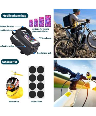 SODPE Bicycle Accessories Set | USB Rechargeable Lamp, Lock, Cup Holder, Phone Mount, Mirror & Bell - Buy Online on GoSupps.com
