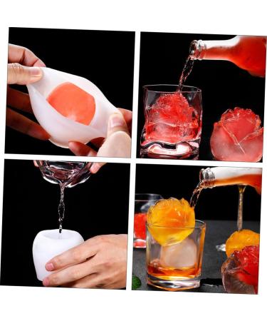 PRETYZOOM 2pcs Rose Ice Mold Fudge Ice Cube Silicone Molds Chocolate Mold Ice Cream Mould Dessert 3D Modeling - Buy Online on GoSupps.com