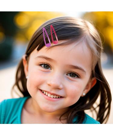 DAZISEN 40 Pack Hair Clips For Girls Metal Snap Kids Barrettes Women'S Hair Accessories Colorful Candy Lovely Simple Hairstyle Clips Red - Buy Online on GoSupps.com