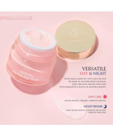 FORENCOS Melting Sherbet Lip Mask Overnight Treatment with Manuka Honey Olive Oil & Vitamin E Sleeping Mask & Repair Moisturizer for Dry Cracked Lips Nourishing Care 0.7 oz - Buy Online on GoSupps.com