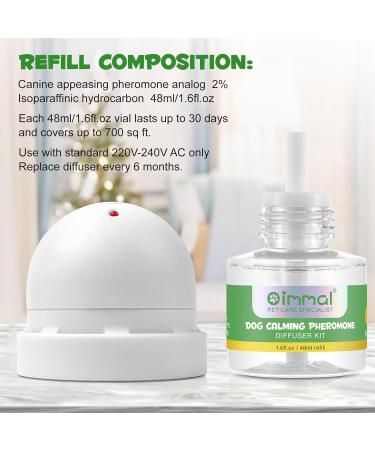 Dog Calming Pheromone Diffuser Kit Dog Pheromone Diffuser Effectively Relieve Anxiety Stress Dog Calming Diffuser Comfort for Dogs Reduce Stress Antiety and Tension ( 30-Days Diffuser & Refill ) - Buy Online on GoSupps.com