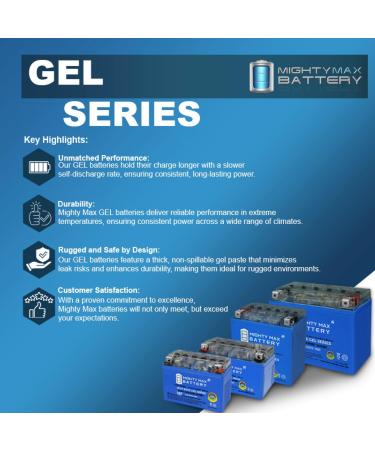 Buy Mighty Max Battery YTX12-BS 12V 10AH Gel Replacement Battery - Compatible with SigmasTek STX12-BS - International Shipping Available - Buy Online on GoSupps.com