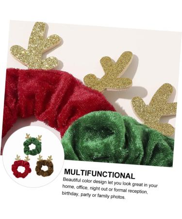 Beavorty Christmas Hair Rope Christmas Elk Hair Bands Christmas Hair Band ponytail holder christmas hair bobble christmas hair ties Hair Ring Autumn And Winter hair tie holder Miss fabric - Buy Online on GoSupps.com