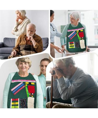 Dementia Fidget Apron | Elderly Sensory Apron | Flexible Thoughtful Elderly Brain Activity Apron Fidget Toy Develop Motor Skills - Buy Online on GoSupps.com