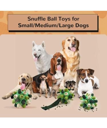 Larimuer Sniffing Ball for Dogs | Interactive Snuffle Toy for Small & Medium Pets | Portable Summer Green Sniffing Toy - Buy Online on GoSupps.com