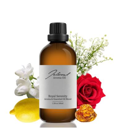 JCLOUD Royal Serenity Hotel Diffuser Oil Inspired by 5-Star Hotel Scent Pure Aromatherapy Diffuser Oil with Lemon Jasmine and Amber Home Luxury & Hotel Scents for Diffuser - 100mL 3.38 Fl Oz (Pack of 1)