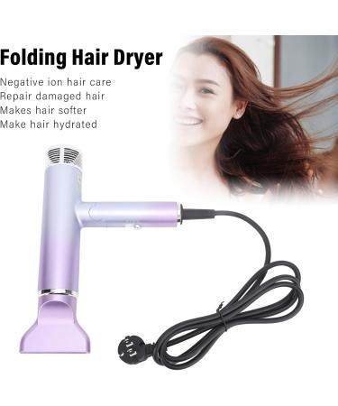Folding Hair Dryer 1200W with Overheat Negative Ion Hair Care Fast Drying Gradient Color Healthier for Travel Salon Barber Shop - Buy Online on GoSupps.com