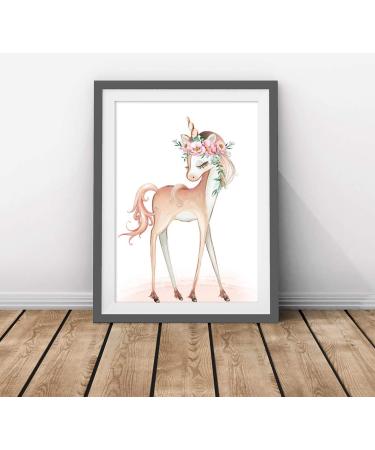 Magical Unicorn Poster Set for Children's Room Decor | A4 Size | Set of 3 Girls Wall Art Pictures - P57 - Buy Online on GoSupps.com