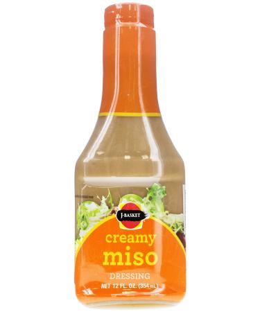 J-BASKET Miso Dressing - Creamy, 13.4-Ounce Bottle (Pack of 3)