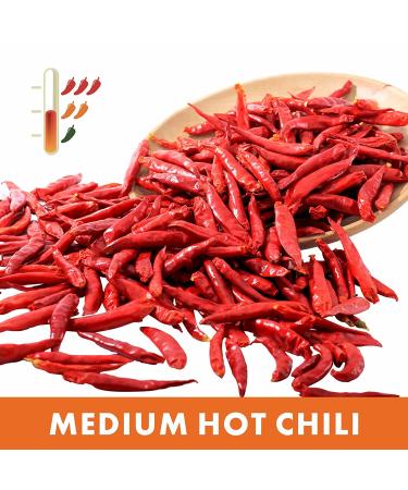 Yimi Whole Dried Chili Peppers - Chinese Red Chilies for Hot Chili Oil & Hotpot | Organic, Natural, Non GMO, Gluten Free - Mother's Day Gift | Medium Hot 5.3oz - Buy Online on GoSupps.com