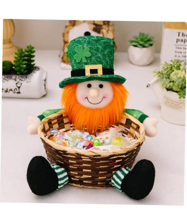 Mikinona Basket Irish Day Candy Basket Storage Shelving Storage Shelves Candies Party Favors Holder Household Trick 20.00X18.00X9.00CM Picture 1 - Buy Online on GoSupps.com