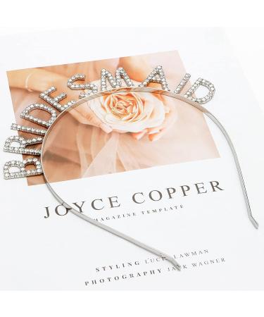 Jaciya Silver Rhinestone Headband - Wedding Hair Accessory for Bridesmaids and Flower Girls - Buy Online on GoSupps.com