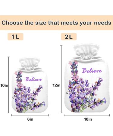 Buy Naanle Lavender Flower Hot Water Bottle - 2L for Back Pain Relief & Cold Therapy | International Shipping Available - Buy Online on GoSupps.com