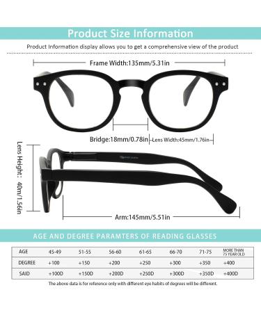 Cojwis 6 Pack Reading Glasses - Ultra Clear Crystal Spring Hinges Matte Finish 6 Colors for Women - Stylish & Comfortable Eyewear - Buy Online on GoSupps.com